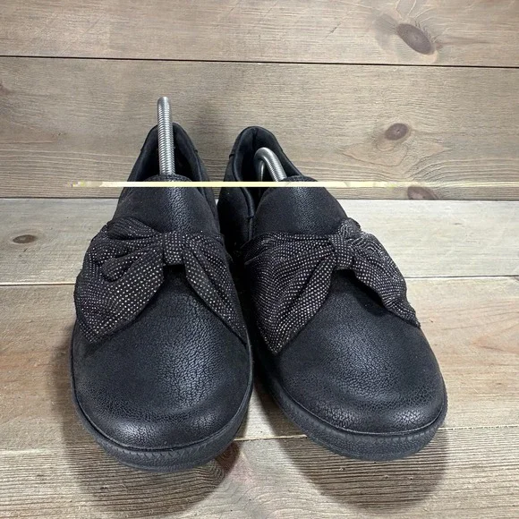 skechers madison avenue womens size 9 shoes black bow slip on comfort sneakers - Picture 4 of 10